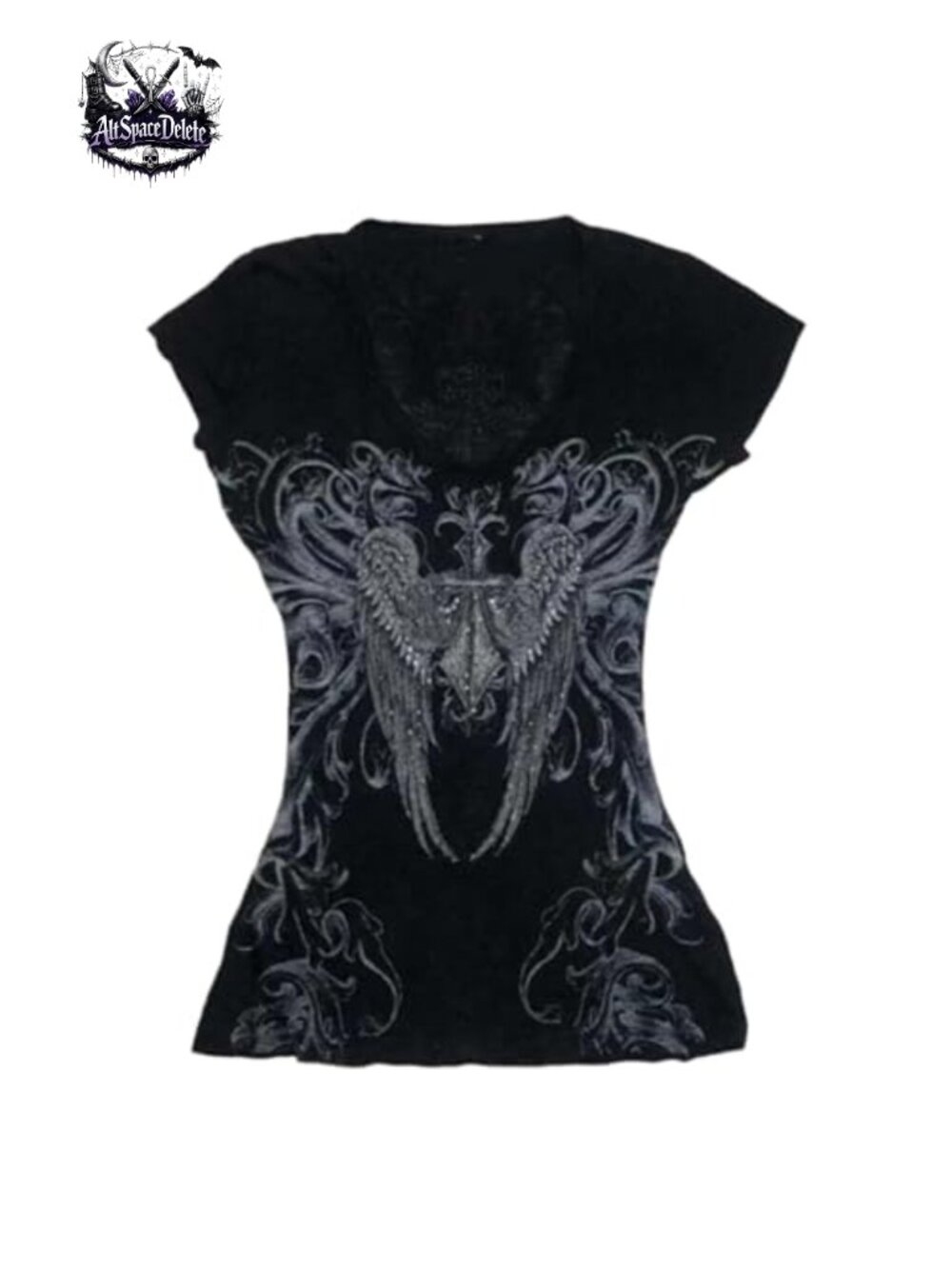 Grunge Emo Y2K Vintage Graphic Tee Short Sleeve Streetwear Crop Top